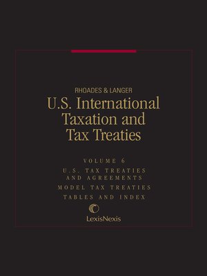 cover image of Rhoades & Langer, U.S. International Taxation and Tax Treaties